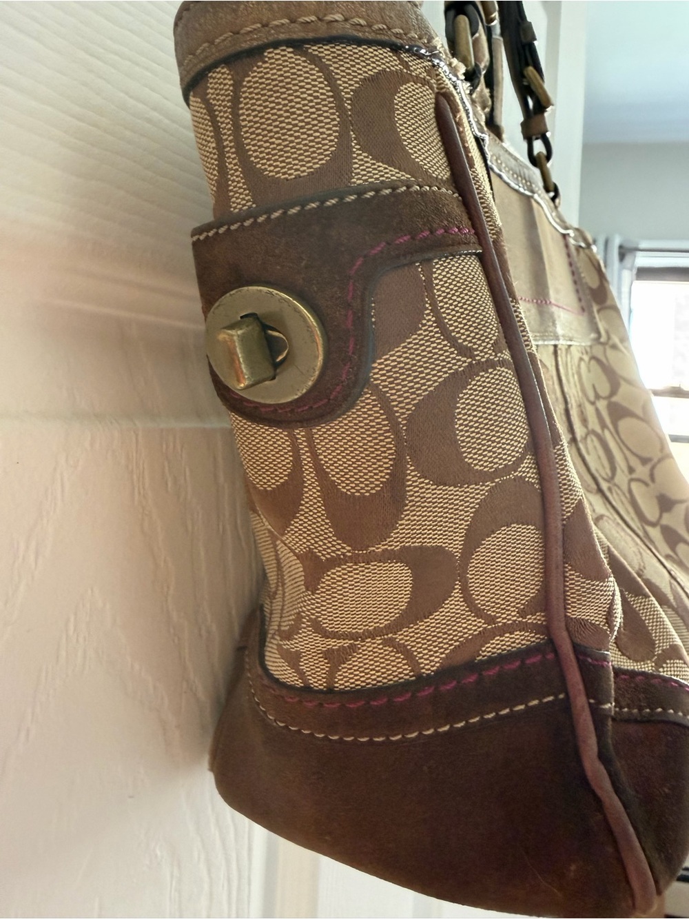 Vintage Y2K Coach Signature Gallery Tote 8K49 - Well Loved / Casual Use - Picture 13 of 16